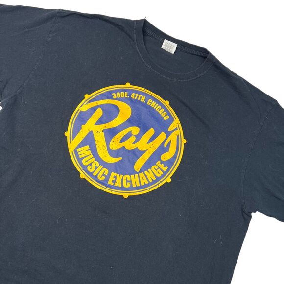 Fruit of the Loom Ray's Music Exchange Chicago Tee T-Shirt Black Adult XL - Picture 7 of 8